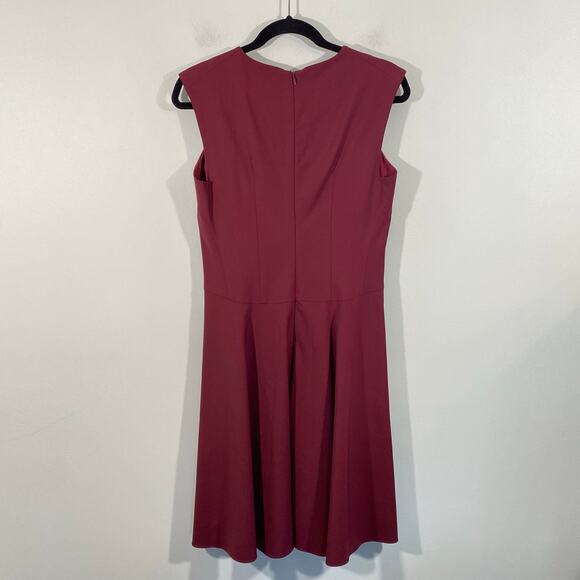 MM LaFleur Women Burgundy Red Sleeveless Wool Toi Dress Size 6 - Picture 6 of 6